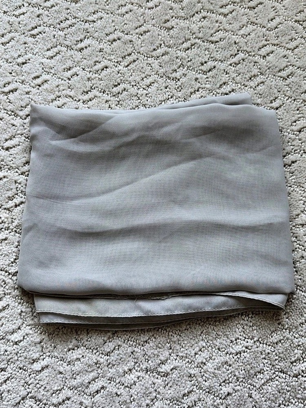 Grey hijab, material is chiffon